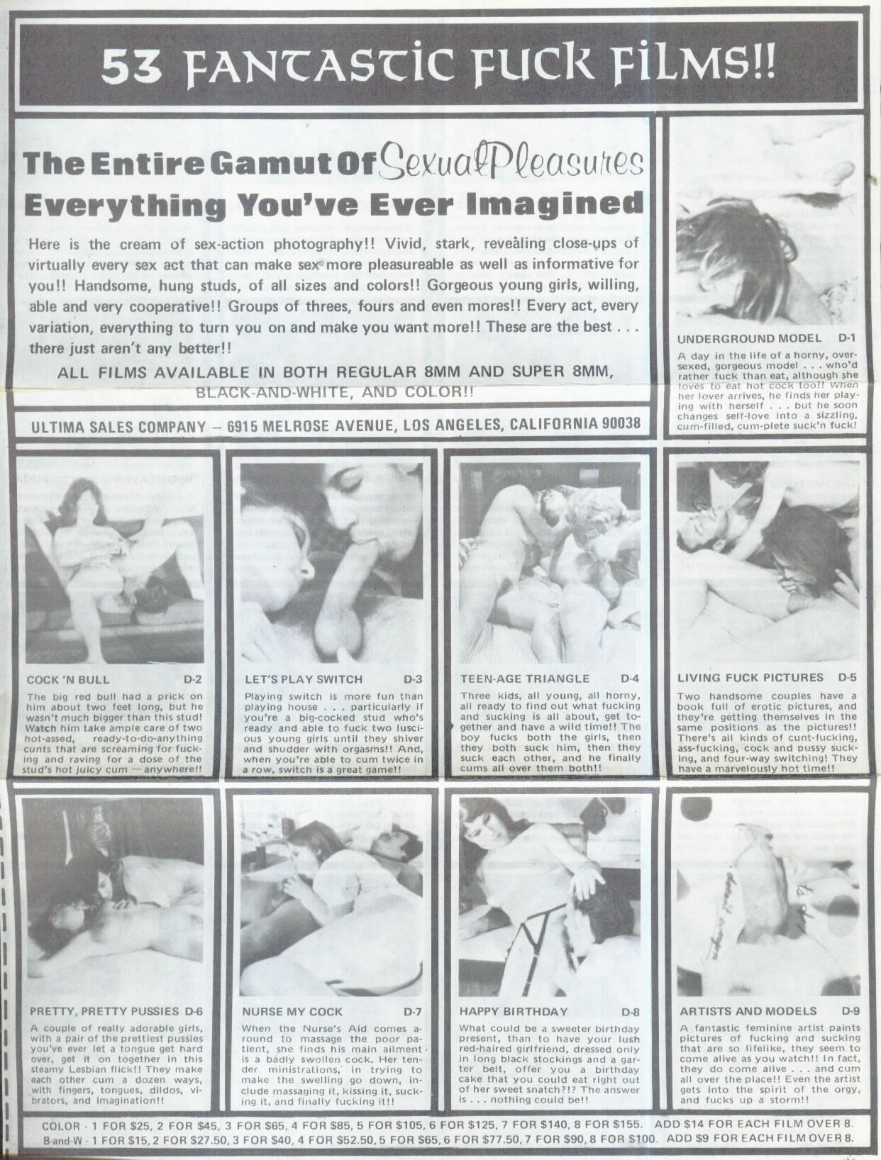 53 Fantastic FUCK Films!! Advert